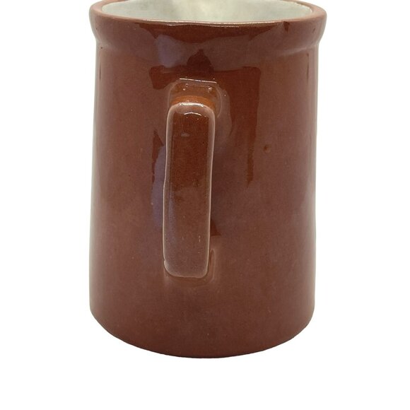 Vintage Weller Pottery Redware Brown Milk Syrup Glazed Pitcher 5.5” Signed - Picture 2 of 8